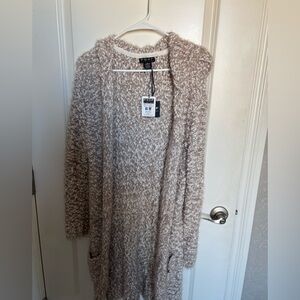 Poof! Women's Textured Tan Cardigan